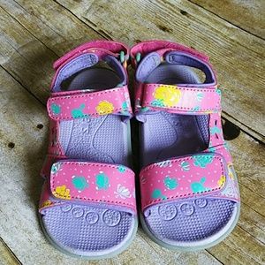 See Kai Run Makena Hot Pink Floral Sandals Size 9